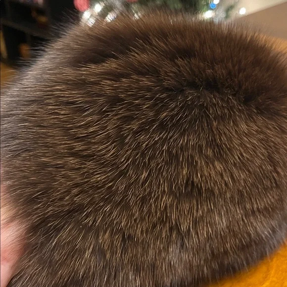 Brown Fur Hat, mink real brown fur, woman hat, new, România - Picture 11 of 11